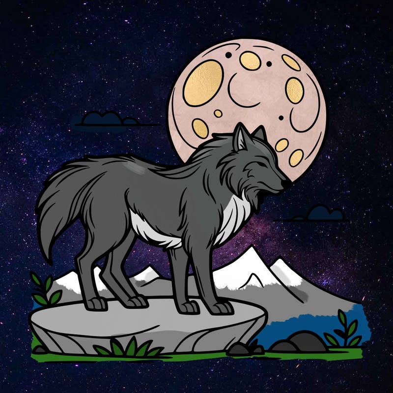 wolf moonlight