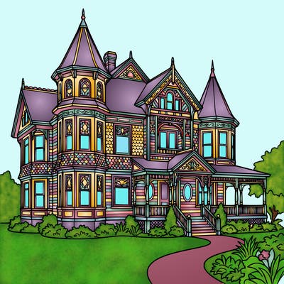 big victorian home made for vibrant colors