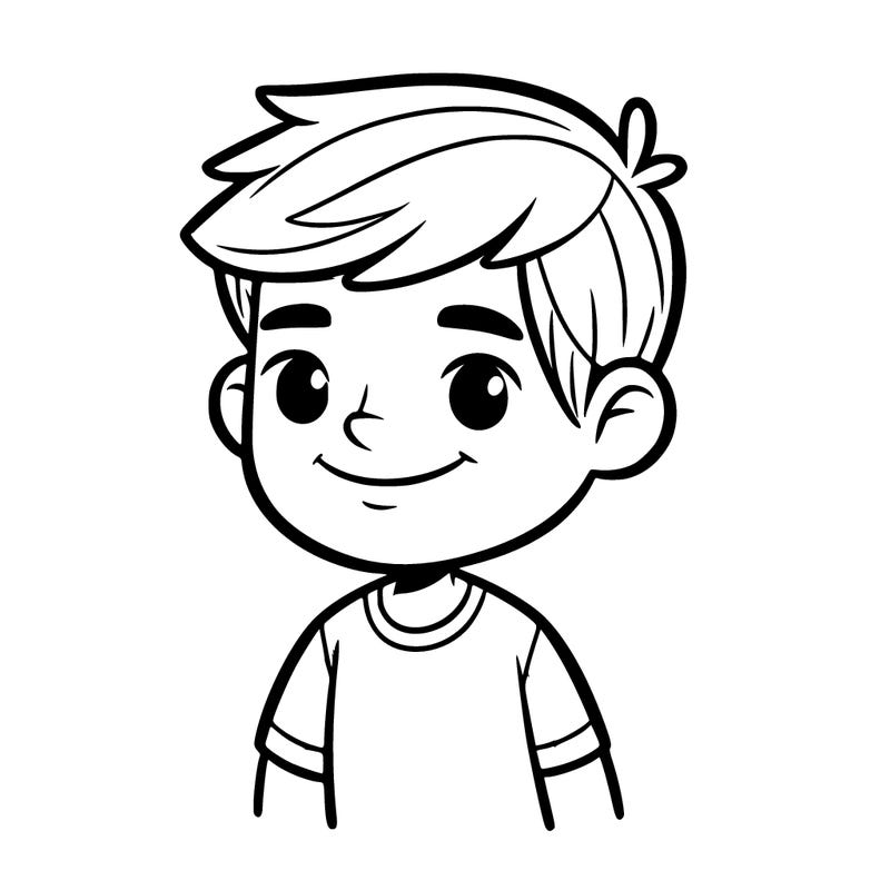 a boy with smiling face