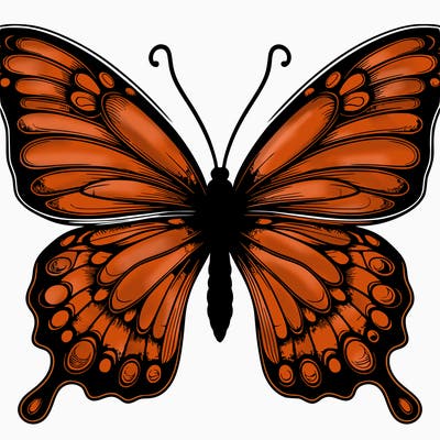 realistic butterflies