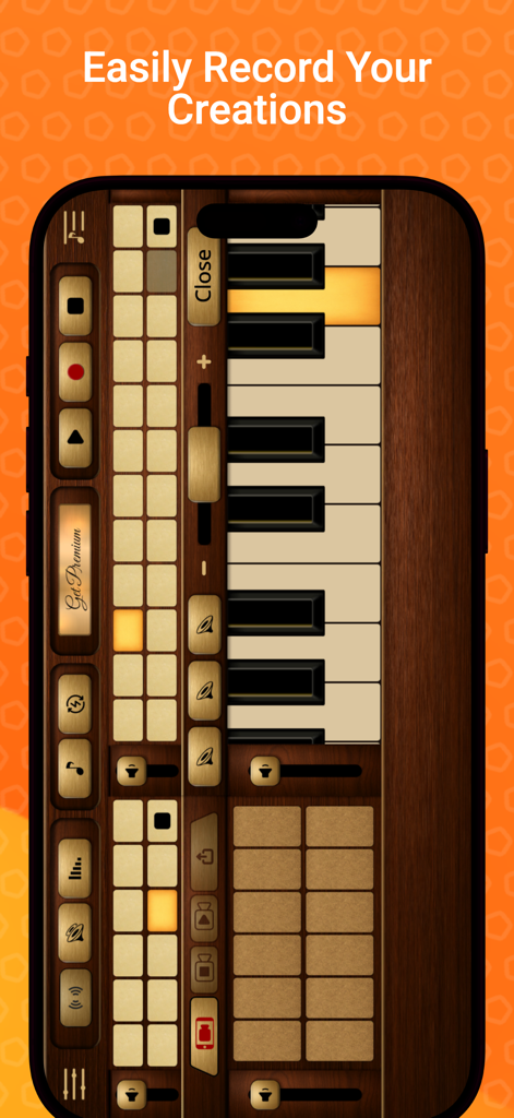 Digital music interface with keyboard and recording controls for Turkish folk instruments