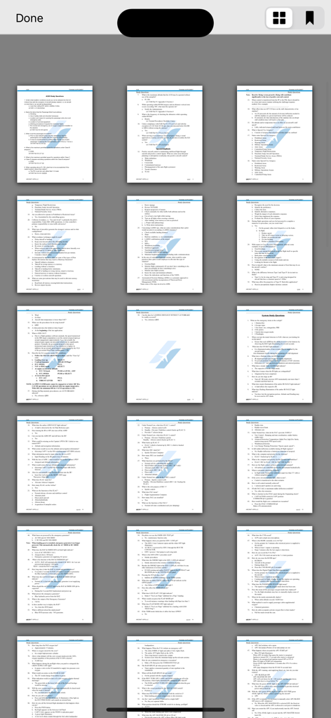iAIRBUS A320 Type Rating Prep - Grid view of Airbus A320 technical study documents and manuals