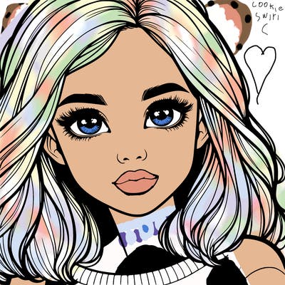 realistic girl whith cute eyes