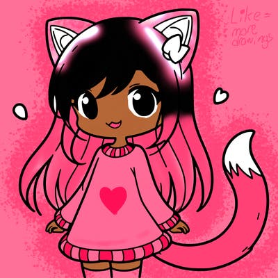 girl with cat ears and tail