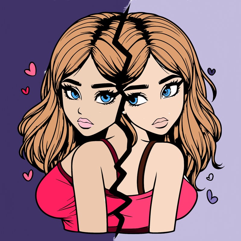 realistic girl split