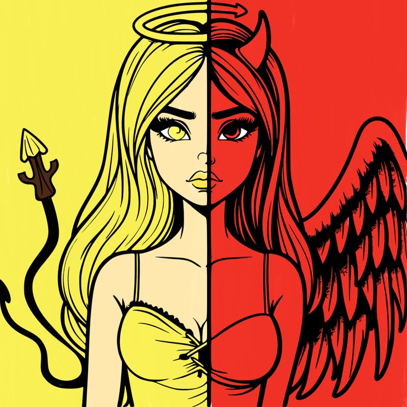 devil vs angel realistic girl