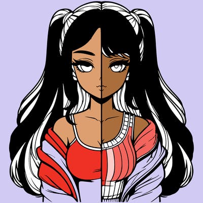 realistic girl split