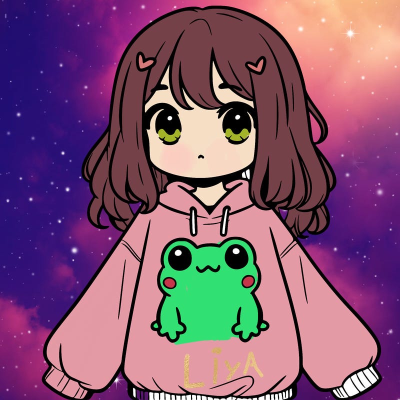 girl wearing frogging sweatshirt