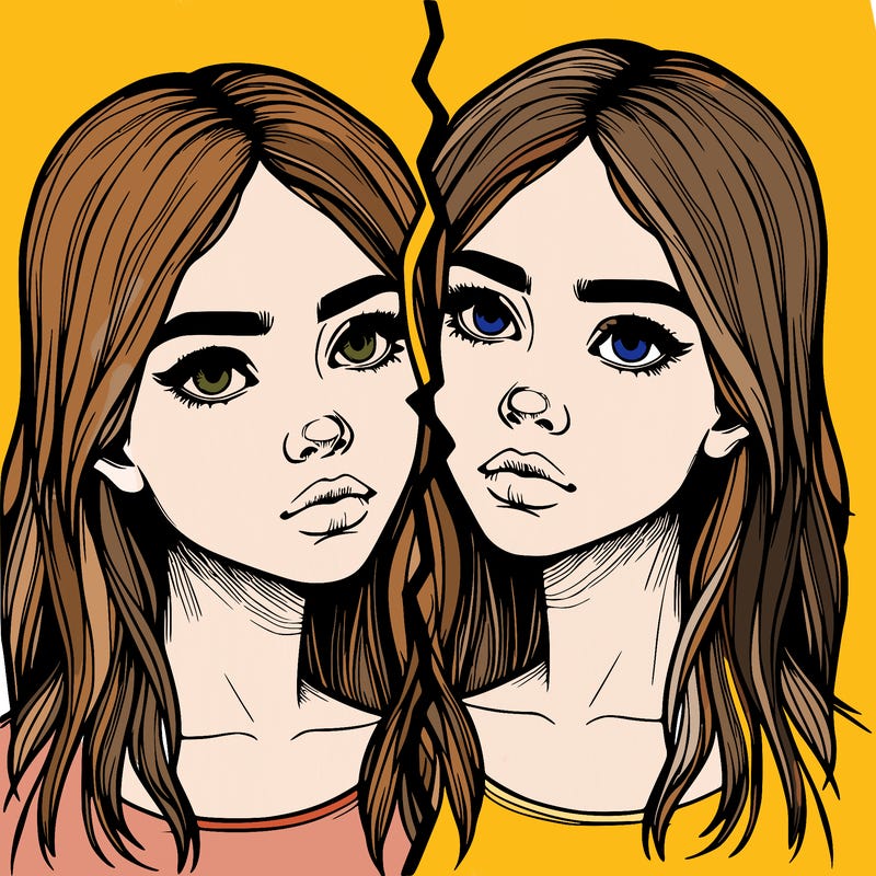 realistic girl split