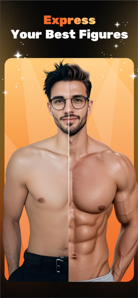 a1.art:Fun AI Photo Generator - 근육질의 보디빌더 체격으로 변신한 남성을 보여주는 AI 사진 생성기