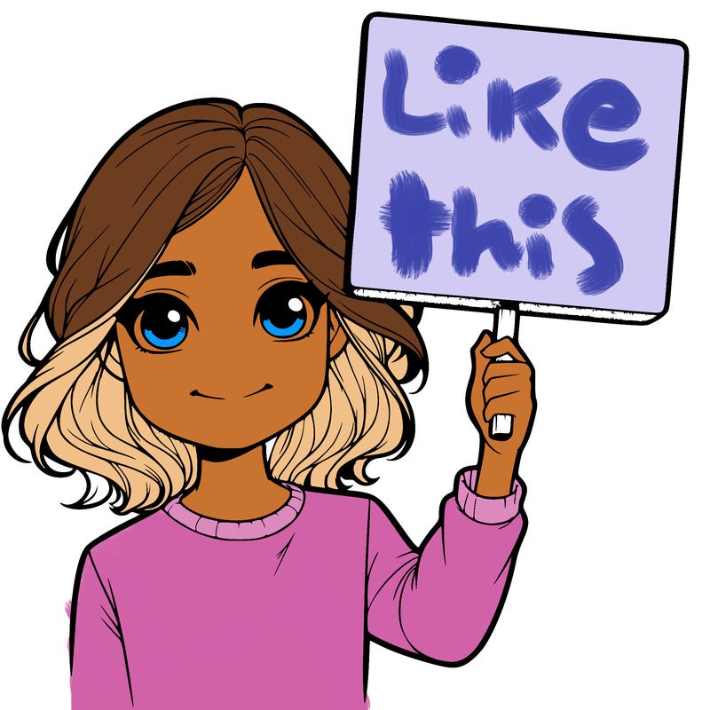 realistic girl holding up a sign