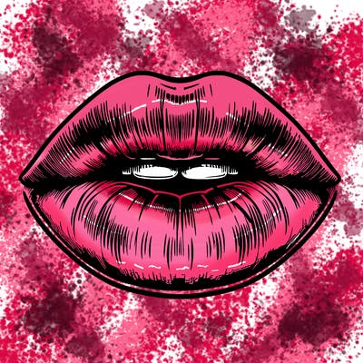 realistic mouth with lips