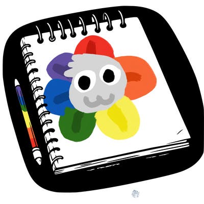 a blank sketch pad
