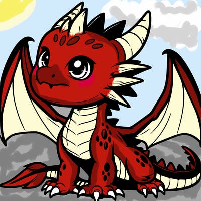 fierce baby night dragon