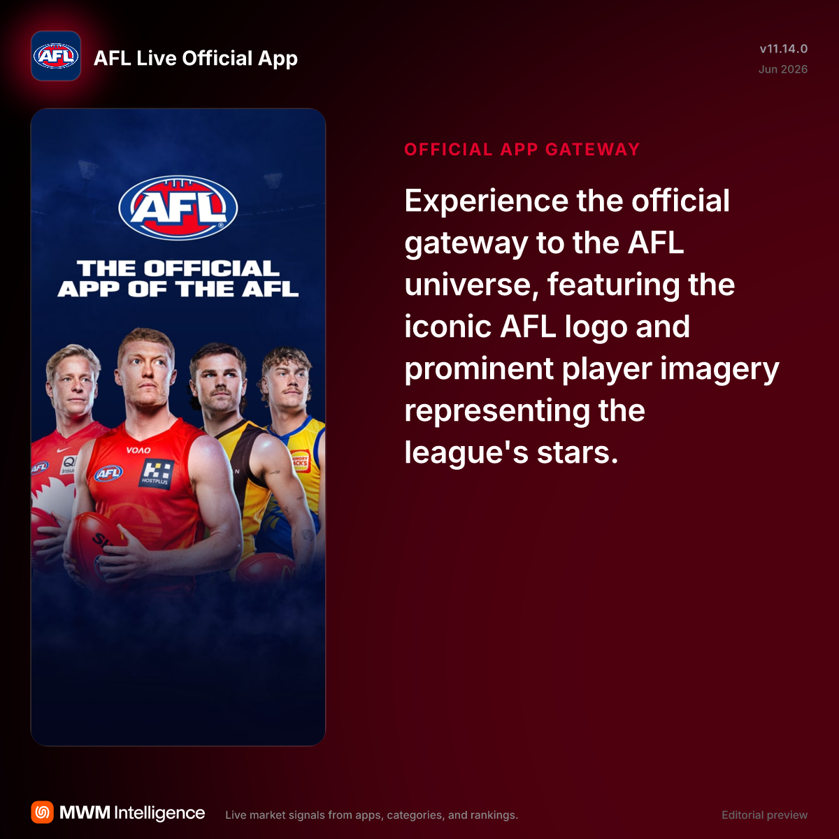 AFL Live Official App - Sports App | MWM
