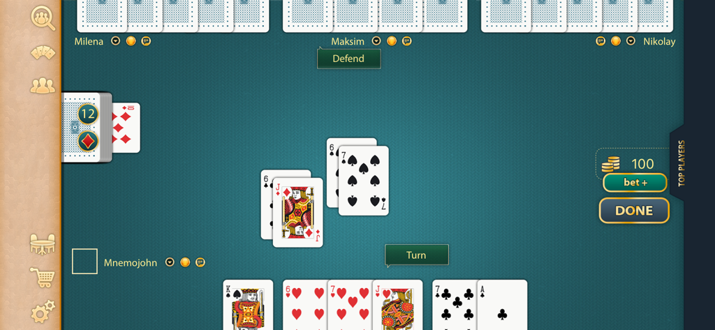Durak online - Multiplayer card game match in Durak online app