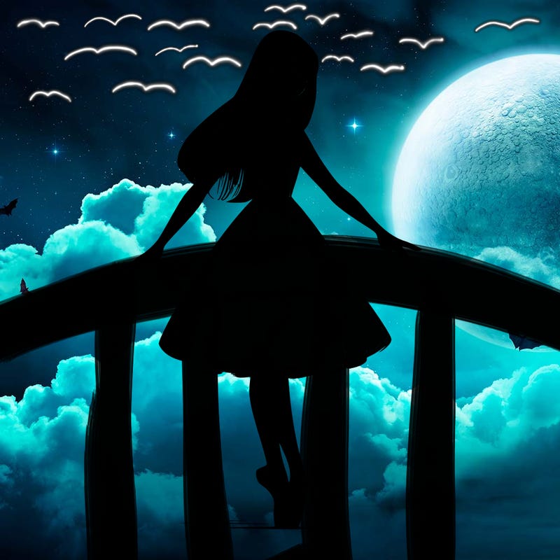 realistic ballerina with straight longish hair on pointe