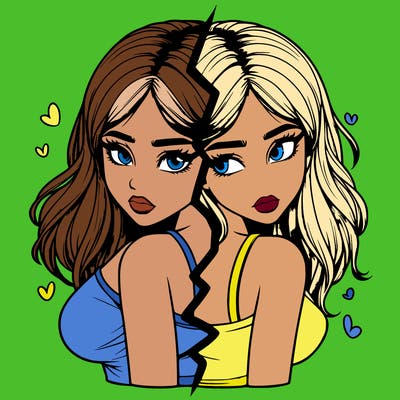 realistic girl split