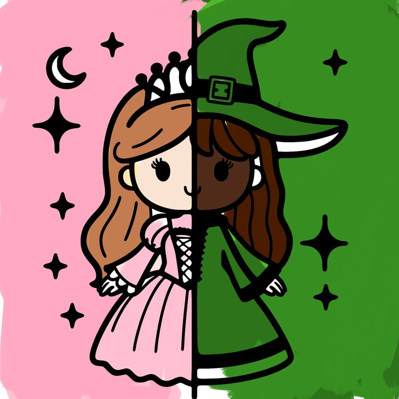 split princess and witch