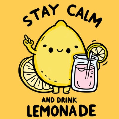 stay calm and drink lemonade