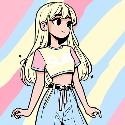 girl in a cute crop top