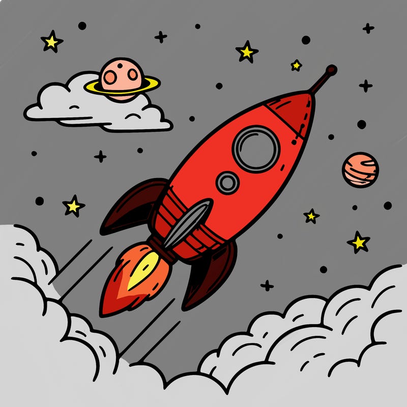 rocket in space