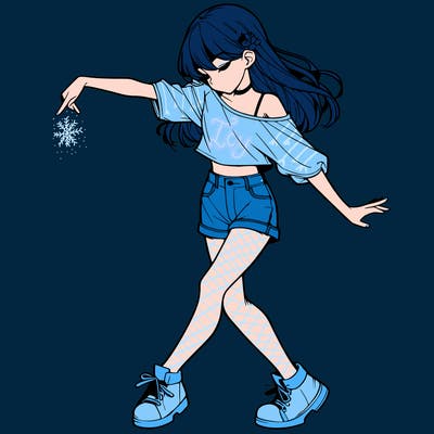 realistic girl danceing
