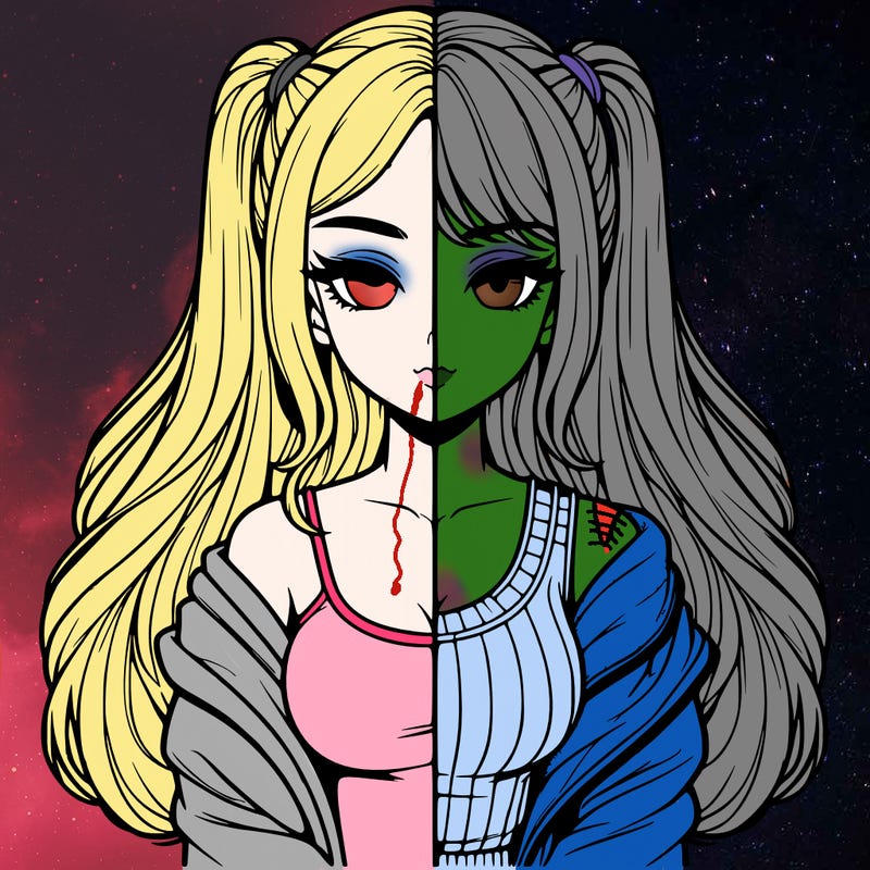 realistic girl split