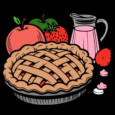 a pie of food