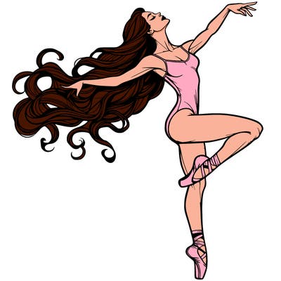 realistic woman dancer