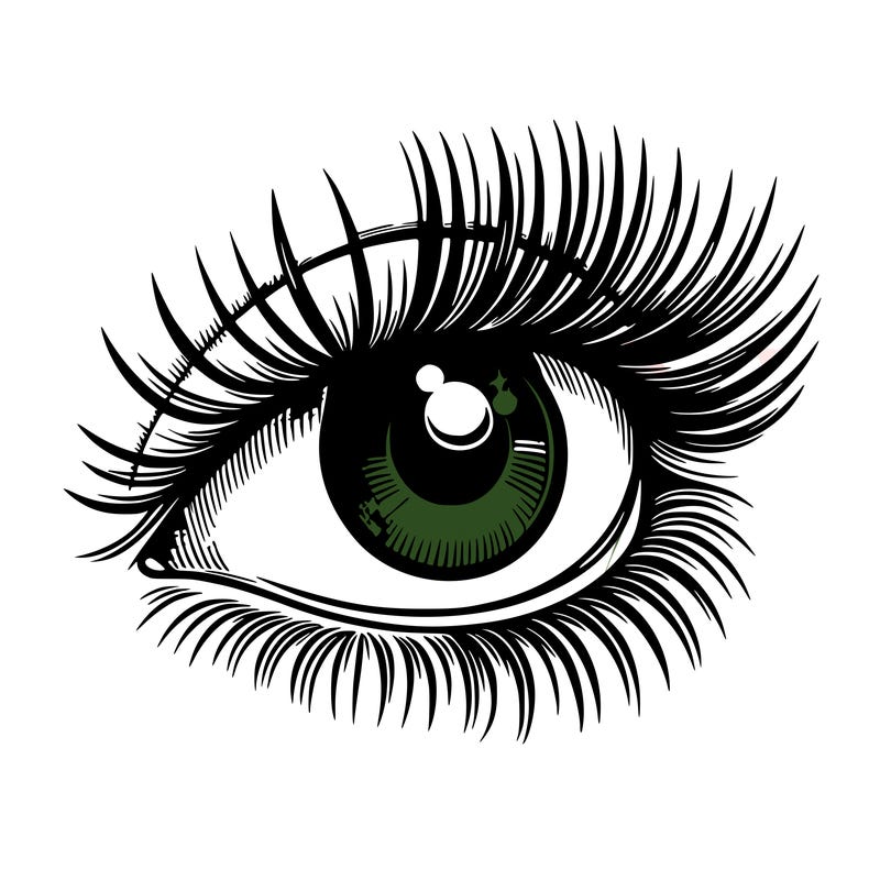 realistic eye long eylashes