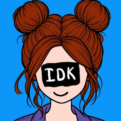 realistic girl with buns on the top of her hair