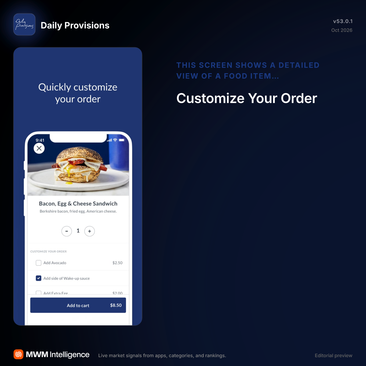 Daily Provisions - Food & Drink App | MWM
