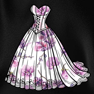wedding dress-corset and a long and flowy skirt