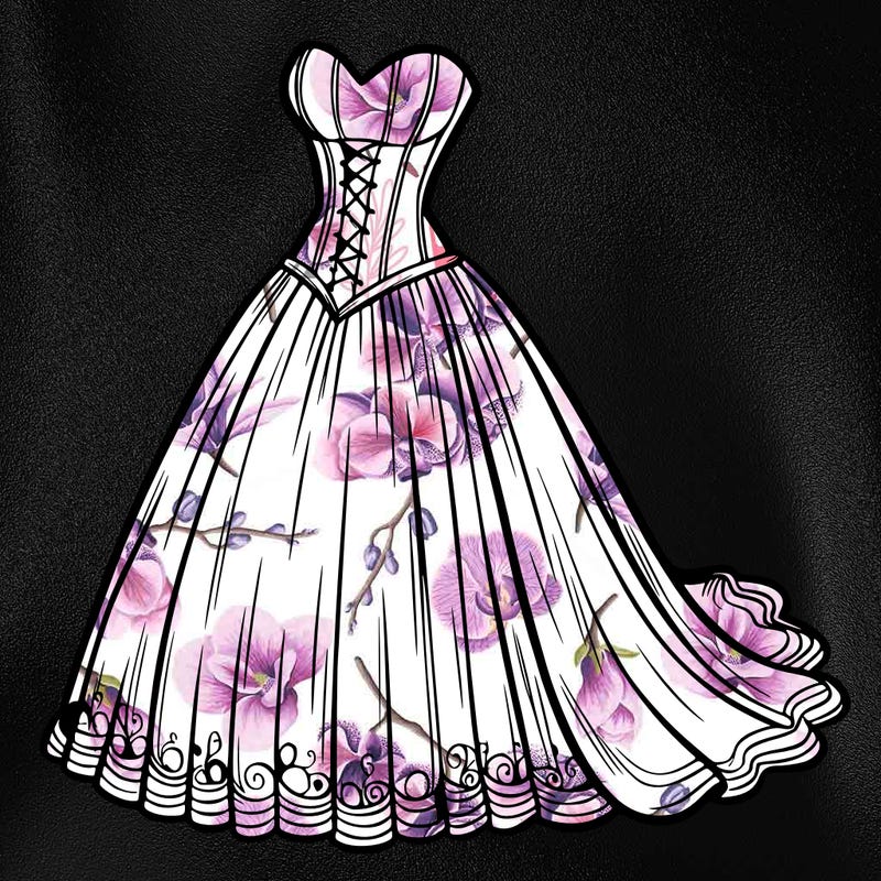 wedding dress-corset and a long and flowy skirt