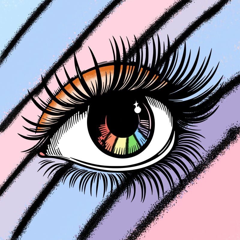 realistic eye long eylashes