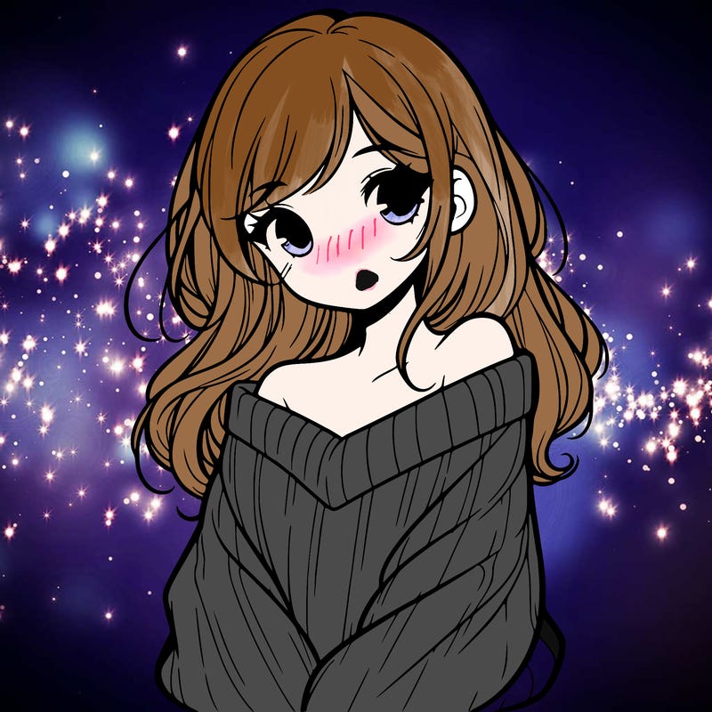 shy pretty girl wearing a sweater that is falling off one shoulder portrait