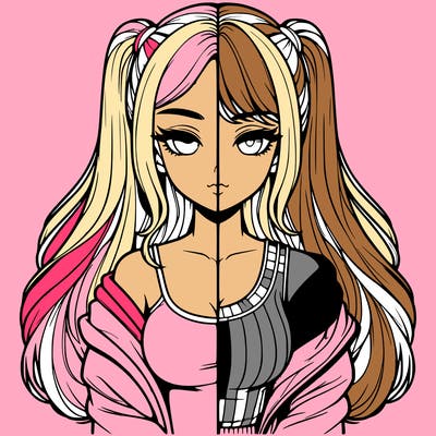 realistic girl split