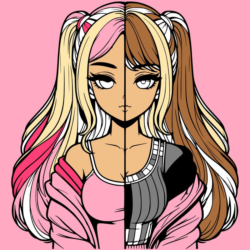 realistic girl split