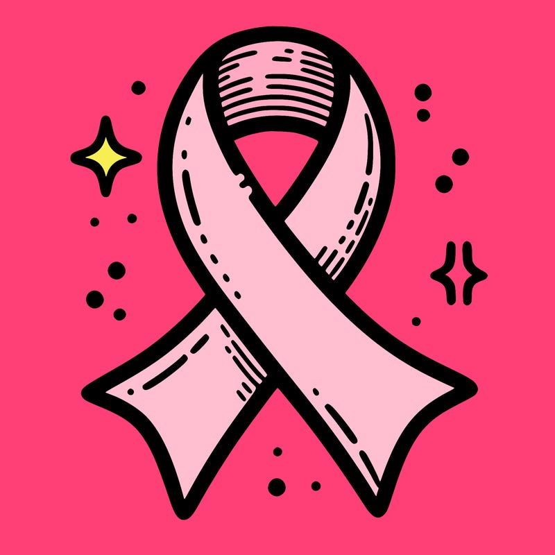 ribbon symbol of national breast cancer awareness month