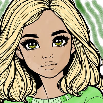 realistic girl whith cute eyes