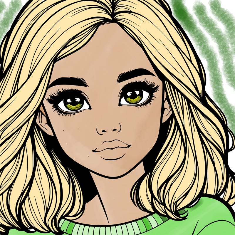 realistic girl whith cute eyes