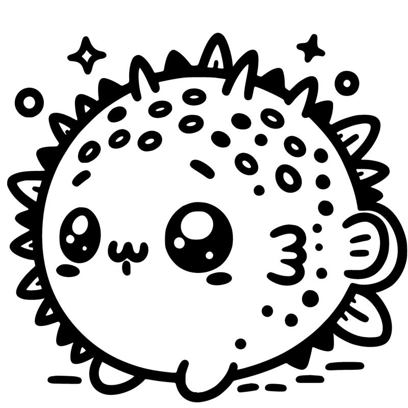 cute little beby pufferfish