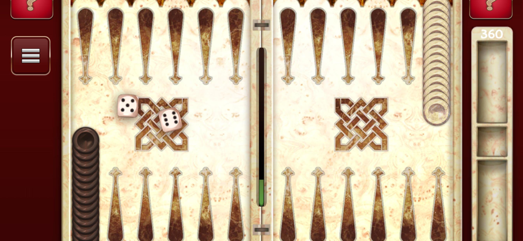 Narde - classic backgammon - Narde classic backgammon game board with dice and checkers