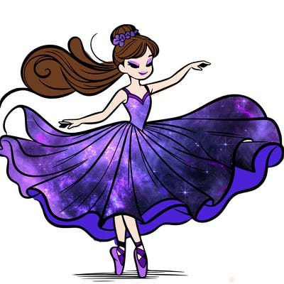 ballerina with a flowing cape