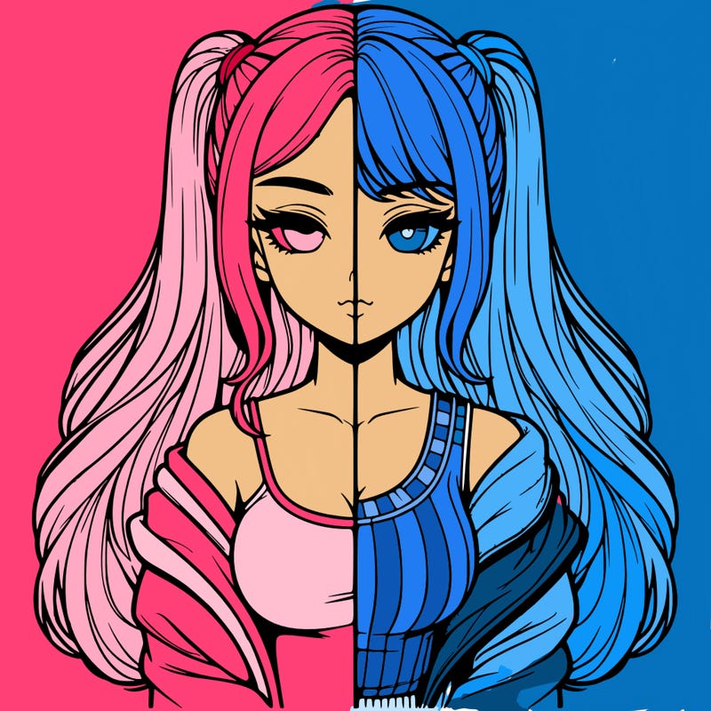 realistic girl split