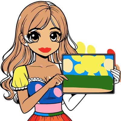 realistic pretty girl holding blank sign