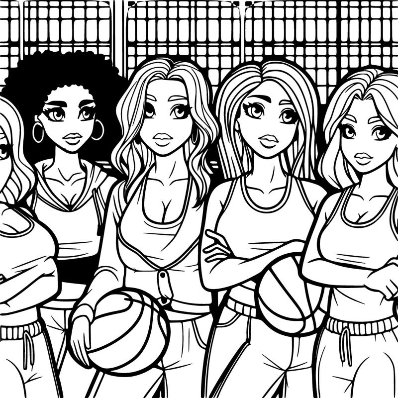 realistic women in ballgrounds.