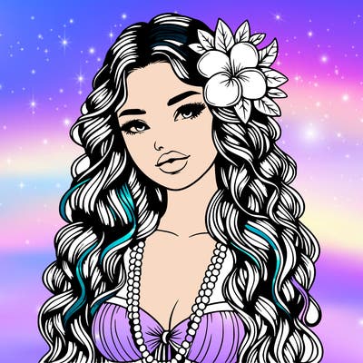 realistic beautiful hawaiian woman,long dress,haku lei, lips