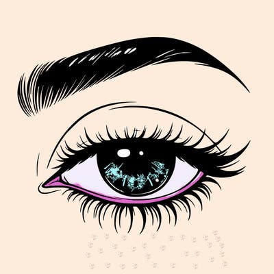 eye closed realistic